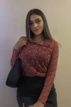 Kadın Pembe Desenli Tül Gömlek (zck0352)