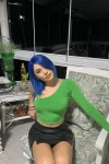 Kadın Zümrüt Yeşili Uzun Tek Kol Bluz (zck0595)