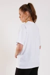 Beyaz Boyfriend Basic T-Shirt (SN026)