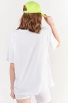 Beyaz METALLICA Baskılı Oversize Tişört (ZCK0252)