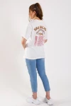Beyaz Ön Arka Van Halen Baskılı T-Shirt (SA048)