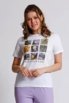 Beyaz Van Gogh Baskılı T-Shirt (SA037)