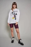 Ekru Mickey Mouse Baskılı Sweatshirt (ZCK0215)