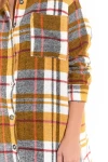 Hardal Ekose Desenli Oduncu Tunik Gömlek (ZCK0160)