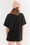 Siyah Kraliçe Baskılı Oversize Tişört (ZCK0259)