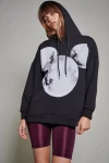 Siyah Siyah Mickey Mouse Baskılı Oversize Sweatshirt (ZCK0216)