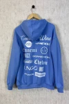 Mavi Kapüşonlu Sırt Baskılı Oversize Sweatshirt (zck0353)