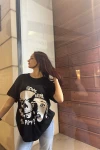 Kadın Come Here Baskılı Oversize T-Shirt (zck0778)