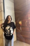 Kadın Come Here Baskılı Oversize T-Shirt (zck0778)