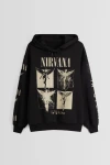 Kadın Siyah Baskılı Oversize Sweatshirt (zck0735)