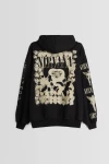 Kadın Siyah Baskılı Oversize Sweatshirt (zck0735)